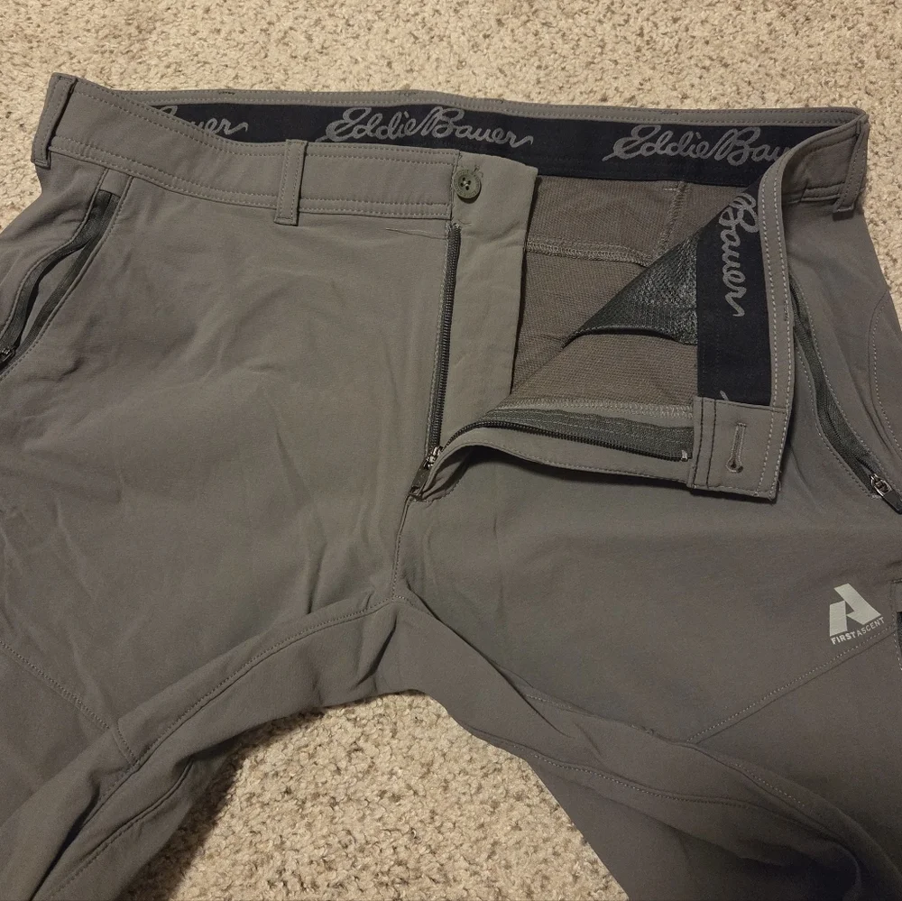 Eddie Bauer First Ascent‎ Tech Cargo Convertible Hiking Pants Gray Men's 38x30